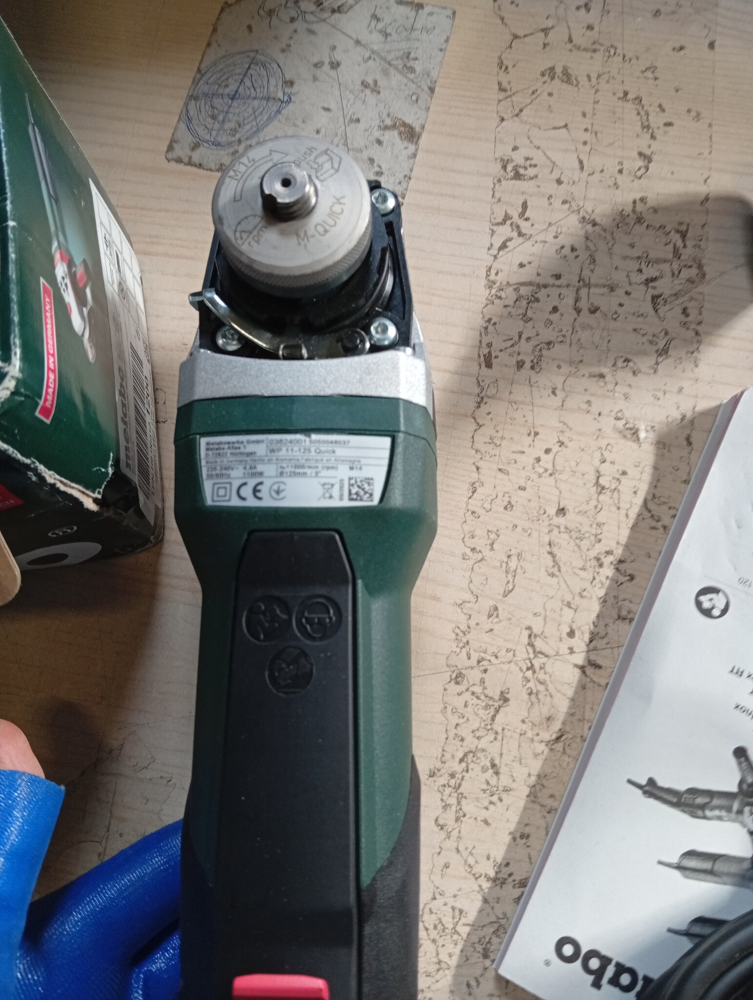 Metabo WP 11-125 Quick Haakse Slijper - 1100 Watt - 125 mm - Zwart