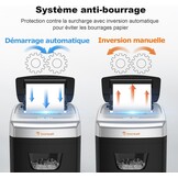 Bonsaii Papiervernietiger, 120 vellen, met automatische toevoer, P-4-microsnede, uitgerust met een container van 23 liter en 4 wielen (C233-B)