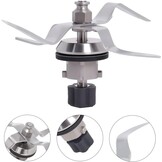 Vervangend mes voor Silvercrest Monsieur Cuisine Connect / Monsieur Cuisine Smart, roestvrij staal reservemes, accessoires voor Monsieur Cuisine, met 1 reinigingsborstel (basis met 5 tanden)
