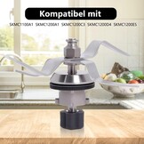 Vervangend mes voor Silvercrest Monsieur Cuisine Connect / Monsieur Cuisine Smart, roestvrij staal reservemes, accessoires voor Monsieur Cuisine, met 1 reinigingsborstel (basis met 5 tanden)