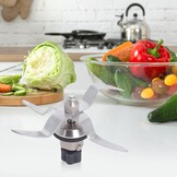 Vervangend mes voor Silvercrest Monsieur Cuisine Connect / Monsieur Cuisine Smart, roestvrij staal reservemes, accessoires voor Monsieur Cuisine, met 1 reinigingsborstel (basis met 5 tanden)