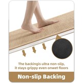 COLOR&GEOMETRY Beige badmat met chenille rubberen achterkant, antislip, absorberend, sneldrogend, wasbaar - 60 x 90 cm grote badkamermat dunne badkamertapijten passen onder de deur