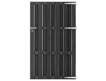 vidaXL Poort 100x180 cm HKC grijs