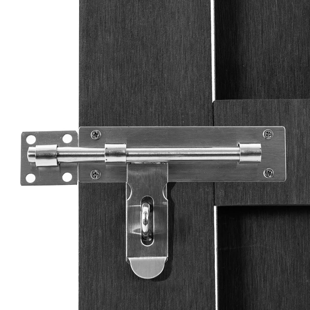 vidaXL Poort 100x180 cm HKC grijs