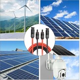 Zonnekabelverlenging, 4 mm², 1/2/3/5/10 m zonnekabelverlenging, fotovoltaïsche zonnekabel, verbindingskabel zonnestekker, IP67 waterdichte stekker (4 mm²/5 m)