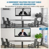 Kabeltrunking Zelfklevende Muur Kabel Cover Flexibele Siliconen Leiding Trunking TV Draad Hider voor Muur Vloer Kabel Covers (Wit, 14mm×10mm×6m)