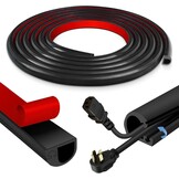 Kabeltrunking Zelfklevende Muur Kabel Cover Flexibele Siliconen Leiding Trunking TV Draad Hider voor Muur Vloer Kabel Covers (Wit, 14mm×10mm×6m)