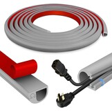 Kabeltrunking Zelfklevende Muur Kabel Cover Flexibele Siliconen Leiding Trunking TV Draad Hider voor Muur Vloer Kabel Covers (Wit, 14mm×10mm×6m)
