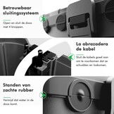 RESTMO Extra grote stekkerbeschermdoos voor verlengsnoer, 32x22x13 cm, waterdichte elektrische kabeldoos IP54 voor buiten, elektrische accessoires, Zwart