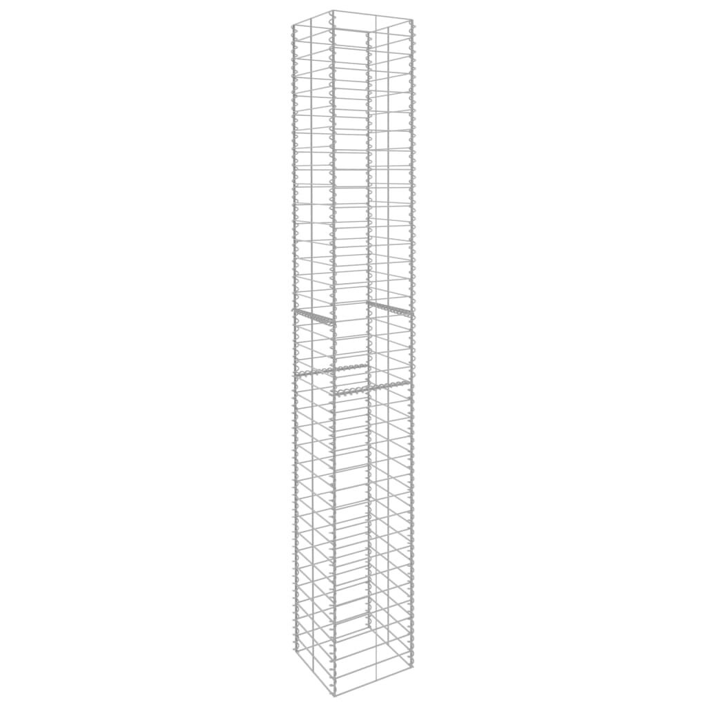 vidaXL Schanskorven 3 st 25x25x197 cm gegalvaniseerd staal