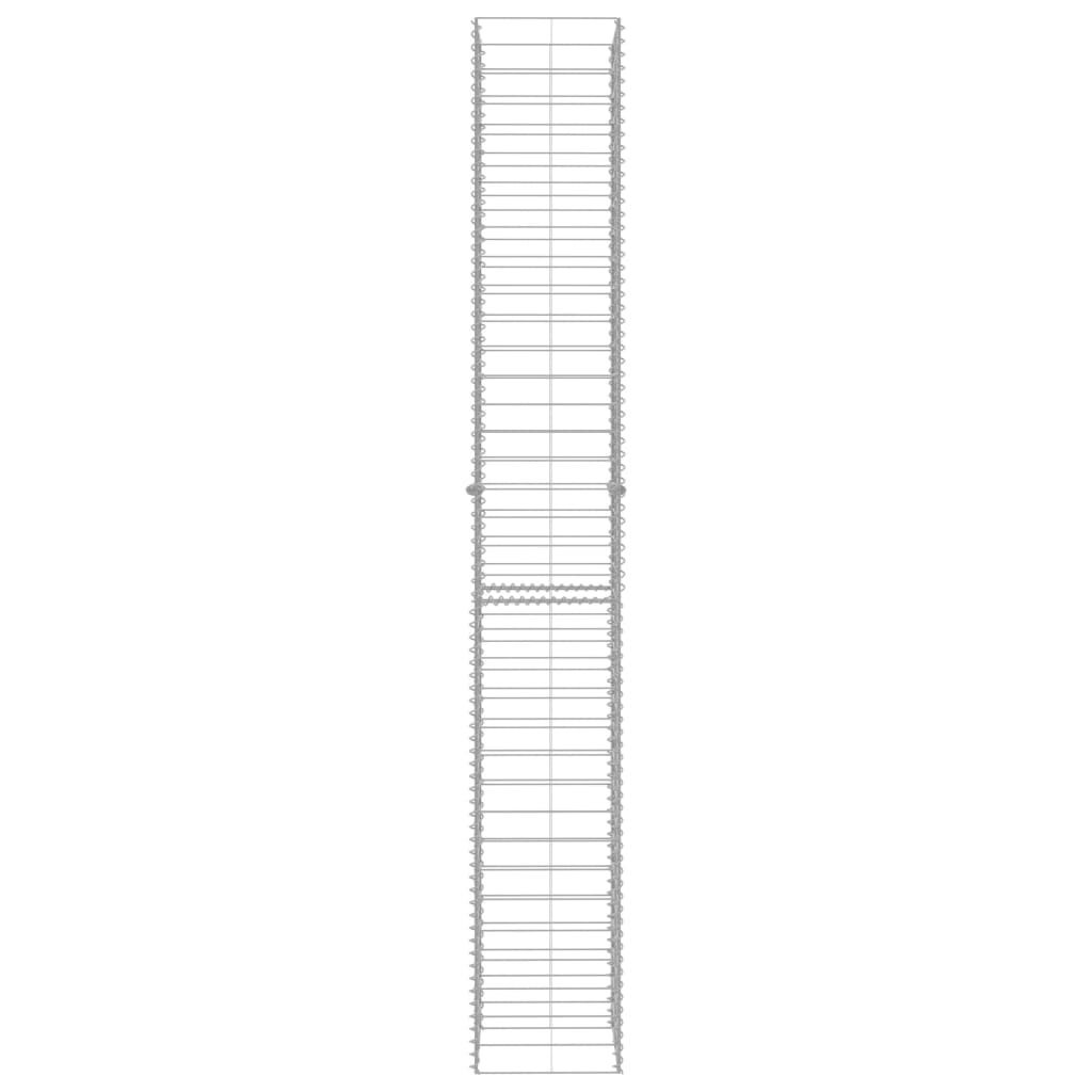 vidaXL Schanskorven 3 st 25x25x197 cm gegalvaniseerd staal