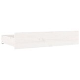 vidaXL Bedlades 4 st massief grenenhout wit