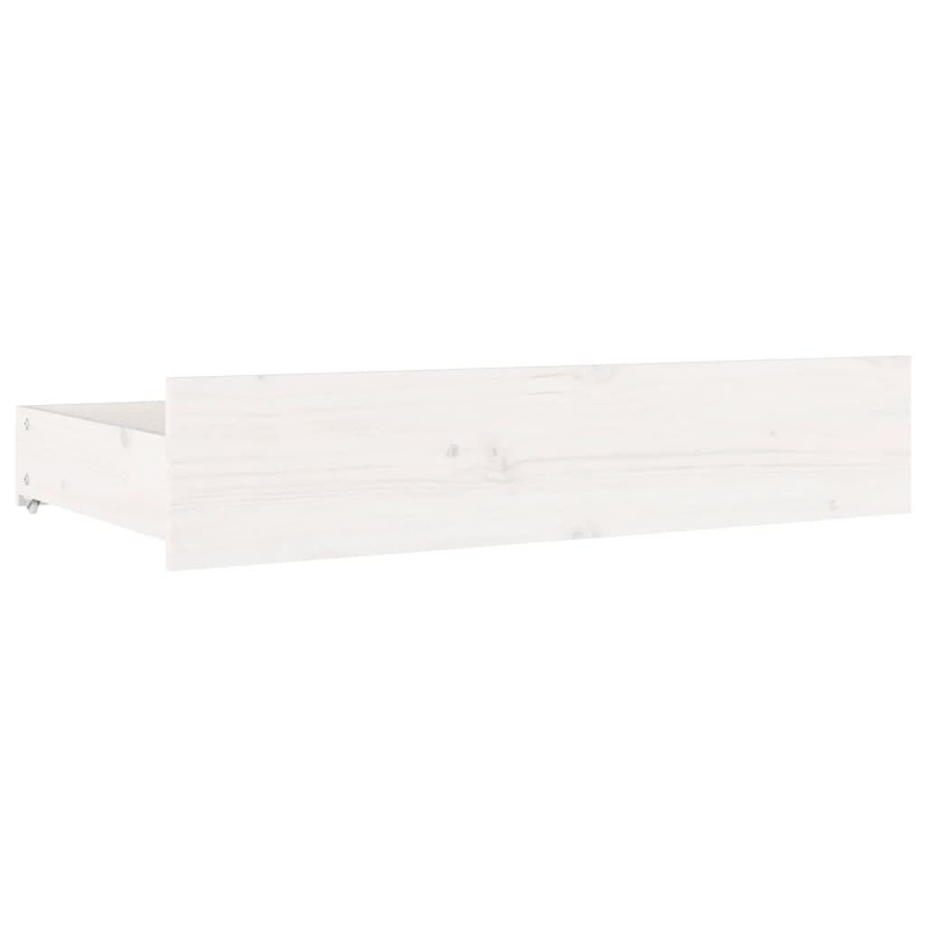 vidaXL Bedlades 4 st massief grenenhout wit
