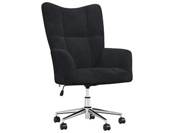 vidaXL Relaxstoel fluweel zwart