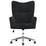 vidaXL Relaxstoel fluweel zwart