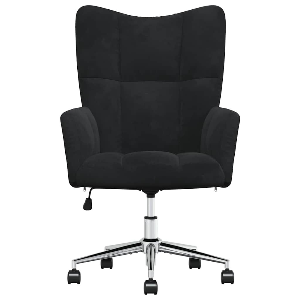 vidaXL Relaxstoel fluweel zwart