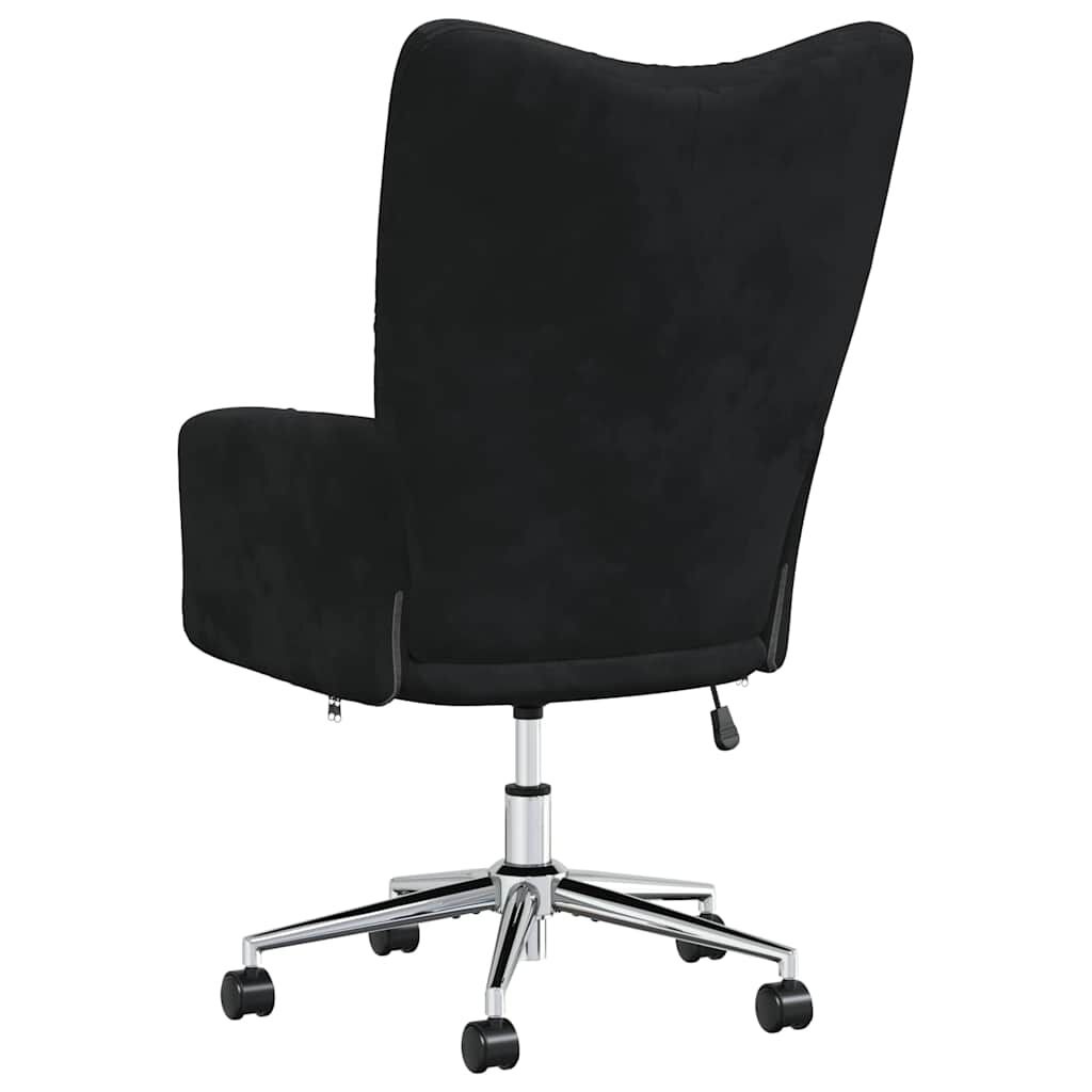 vidaXL Relaxstoel fluweel zwart