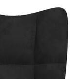 vidaXL Relaxstoel fluweel zwart