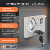 Grote Biometrische Kluis XL - 2-in-1 Digitaal Toetsenbord en Vingerafdruk Kluis - Privékluis 50x35x36cm - LED, Schokbestendig Slot Elektronische Kluis