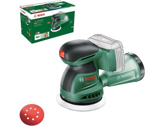 Bosch accu-excenterschuurmachine EasyOrbit 18V-10 (schuren van kleine tot middelgrote houten, gelakte en geverfde oppervlakken, diameter: 125 mm; 18 V systeem; zonder accu)