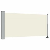 vidaXL Tuinscherm uittrekbaar 120x300 cm crèmekleurig