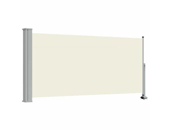 vidaXL Tuinscherm uittrekbaar 120x300 cm crèmekleurig
