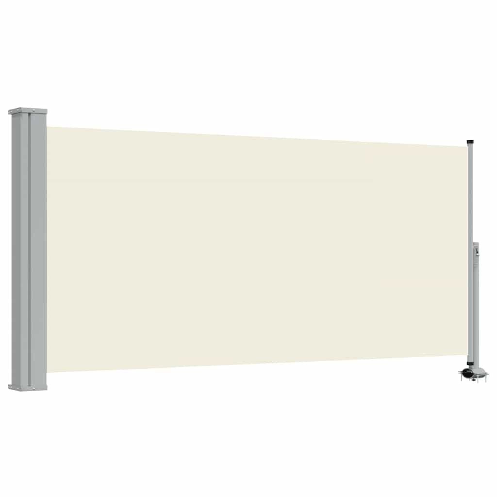 vidaXL Tuinscherm uittrekbaar 120x300 cm crèmekleurig