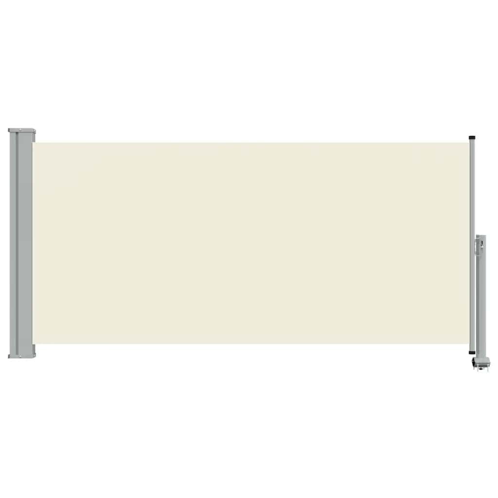 vidaXL Tuinscherm uittrekbaar 120x300 cm crèmekleurig