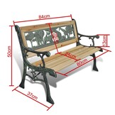 vidaXL Kindertuinbank 84 cm hout