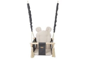 Babyschommel Grijs Beige Katoen/Hout - 34% Korting