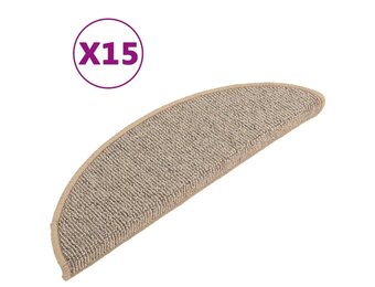 VidaXL Trapmatten 15 stuks Bruin Halfrond - 34% Korting