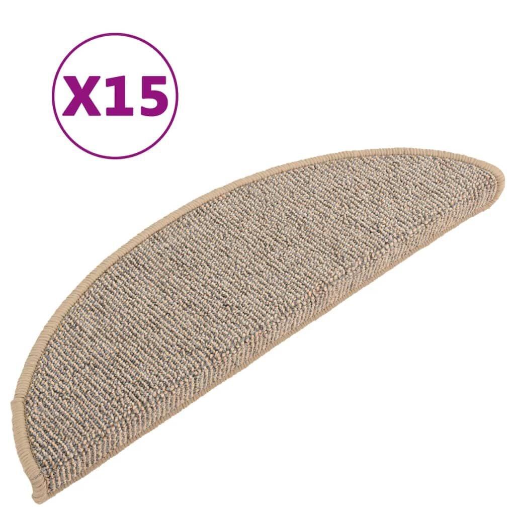 VidaXL Trapmatten 15 stuks Bruin Halfrond - 34% Korting