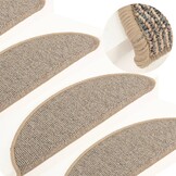 VidaXL Trapmatten 15 stuks Bruin Halfrond - 34% Korting