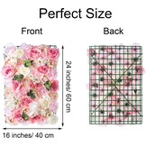 Kunstbloemen Wandpaneel Roze Roos Zijde 40x60 cm - 35% Korting