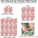 Kunstbloemen Wandpaneel Roze Roos Zijde 40x60 cm - 35% Korting