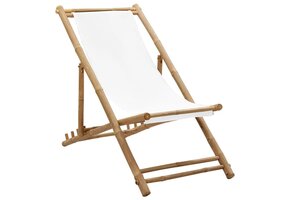 Terrasstoel Bamboe & Canvas - 63% Korting