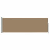 vidaXL Uittrekbaar Zijscherm 500x100cm Polyester Taupe - 34% Korting!