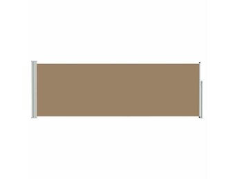 vidaXL Uittrekbaar Zijscherm 500x100cm Polyester Taupe - 34% Korting!