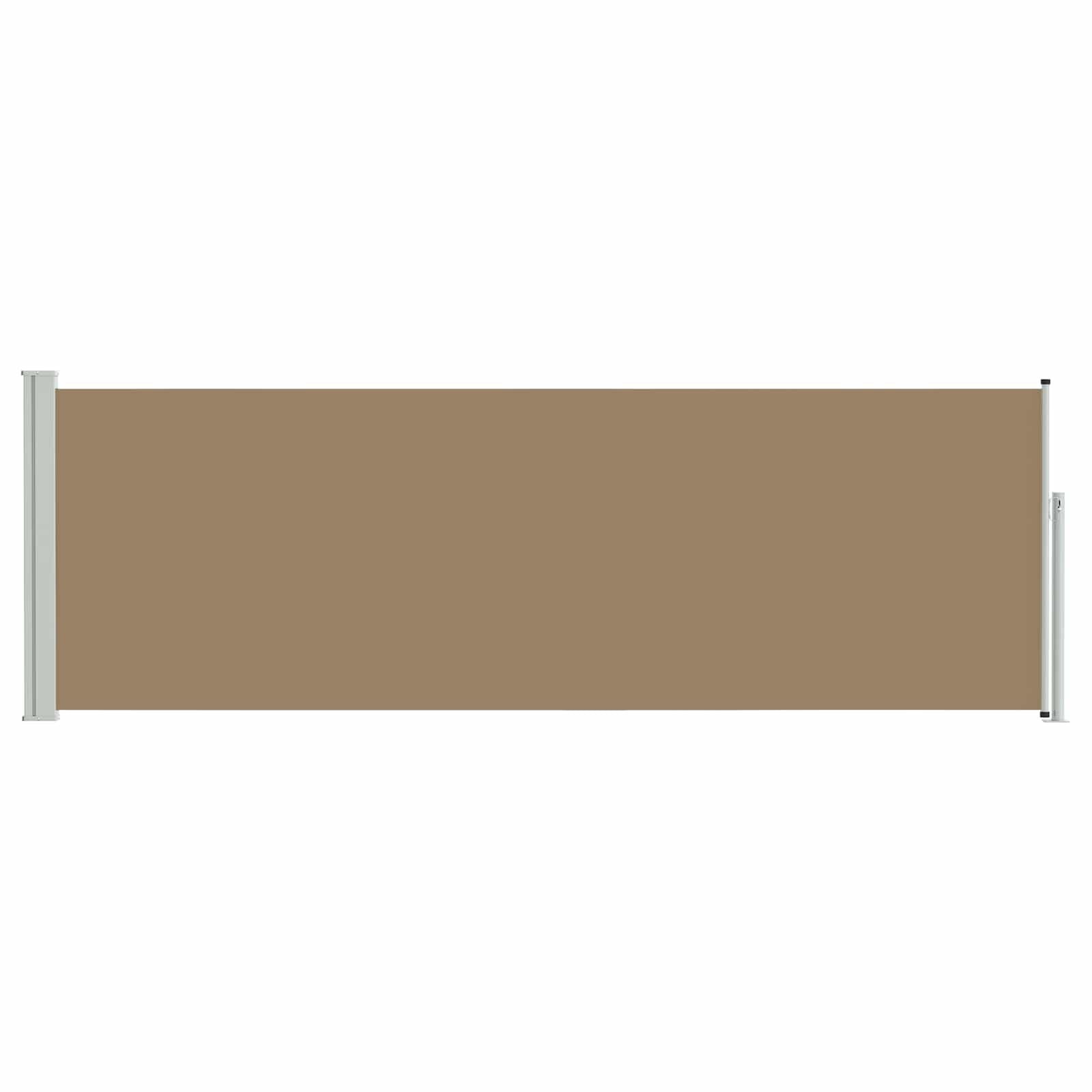 vidaXL Uittrekbaar Zijscherm 500x100cm Polyester Taupe - 34% Korting!