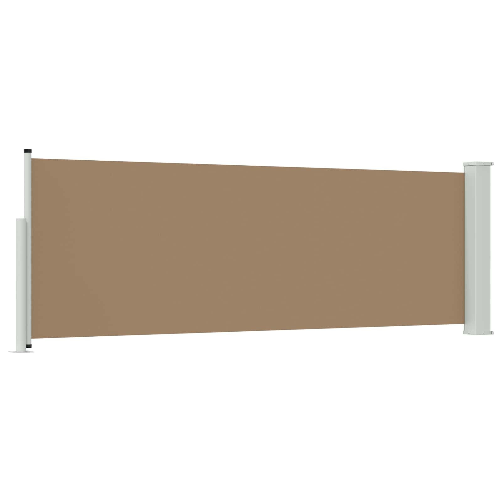 vidaXL Uittrekbaar Zijscherm 500x100cm Polyester Taupe - 34% Korting!