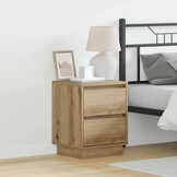 VidaXL Nachtkastje 2 stuks 39x34.5x50 cm Artisan Eiken Bewerkt Hout (34% Korting)