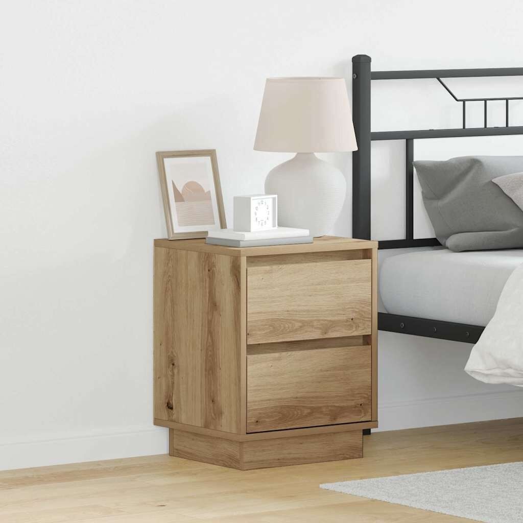 VidaXL Nachtkastje 2 stuks 39x34.5x50 cm Artisan Eiken Bewerkt Hout (34% Korting)