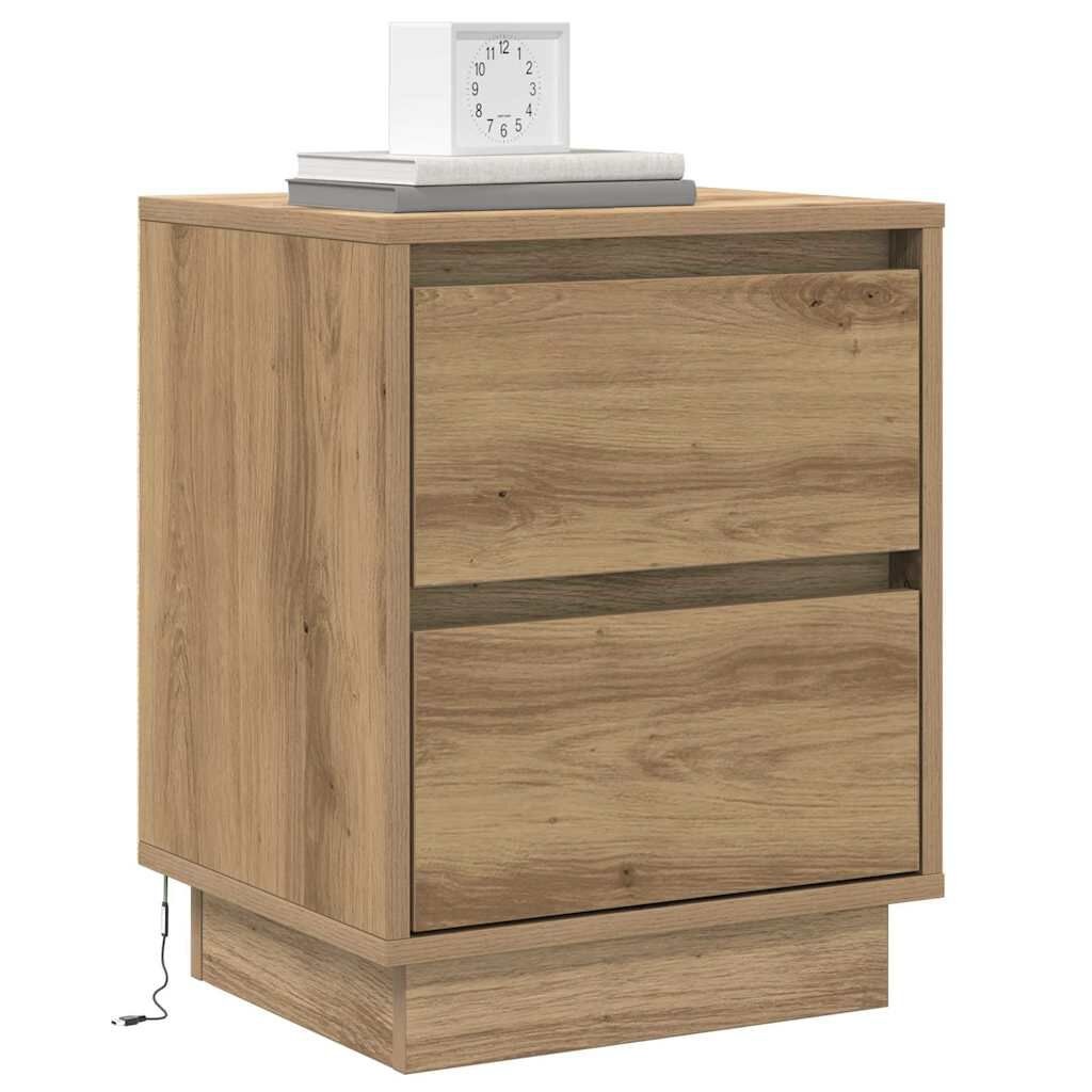 VidaXL Nachtkastje 2 stuks 39x34.5x50 cm Artisan Eiken Bewerkt Hout (34% Korting)