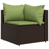 VidaXL Loungeset 3-delig Bruin Poly Rattan - 35% Korting