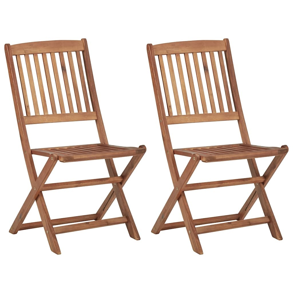 VidaXL Tuinstoelen Set van 2 - Inklapbaar, Massief Acaciahout