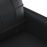 VidaXL Driezitsbank 180 cm Kunstleer Zwart - 35% Korting