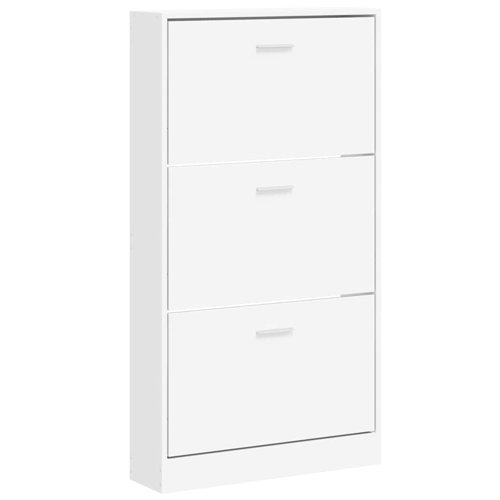 vidaXL Schoenenkast Wit 59x17x108 cm Bewerkt Hout - 54% Korting