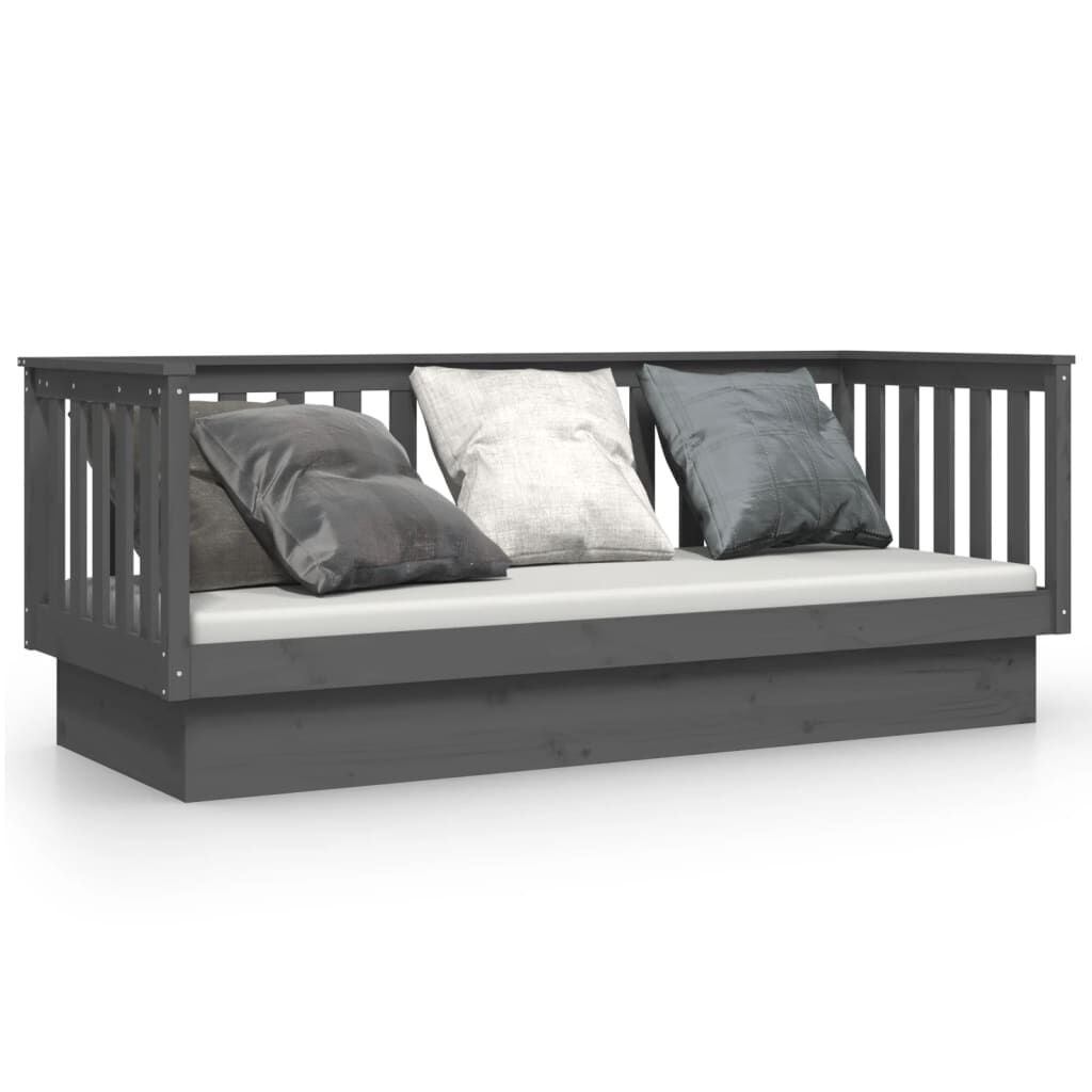 VidaXL Slaapbank Grenenhout 75x190 cm Grijs - 34% Korting!