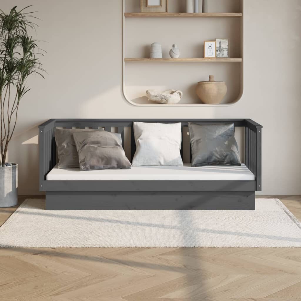 VidaXL Slaapbank Grenenhout 75x190 cm Grijs - 34% Korting!
