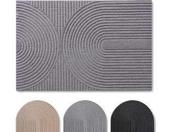Antislip Deurmat 60x90 cm Lichtgrijs Polyester - 33% Korting!